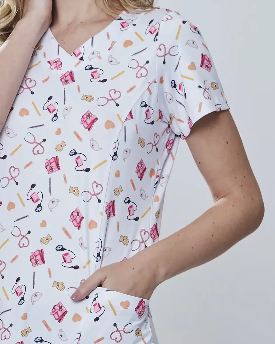 Blusa Scrub Feminina Estampada - Balance Fit by Namastê — foto 9