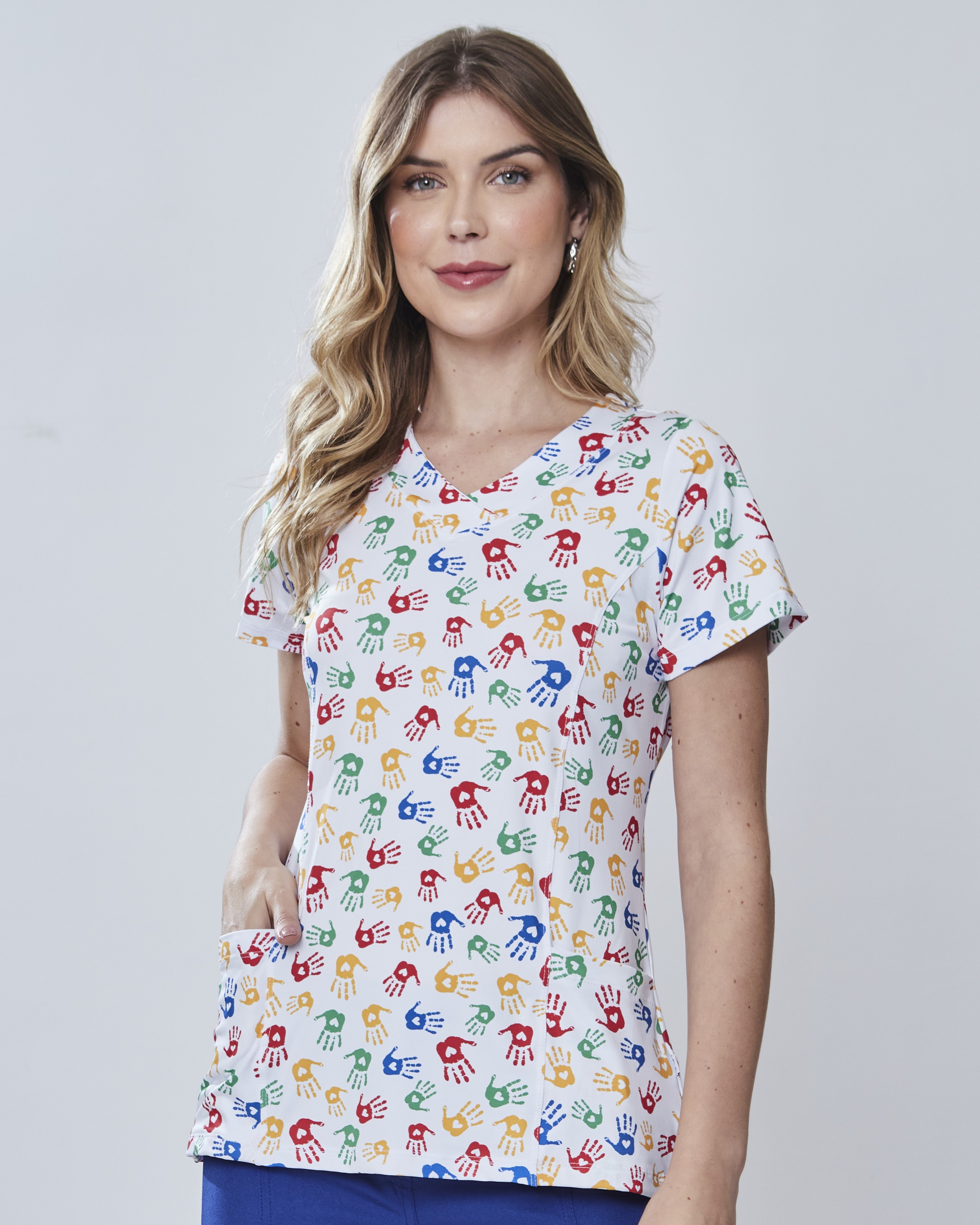 Blusa Scrub Feminina Estampada - Balance Fit
